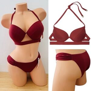 Victoria's Secret Archives Essential Banded Push-Up Swim Top 36C & Bottom M